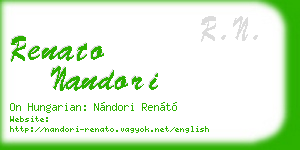 renato nandori business card