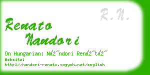 renato nandori business card